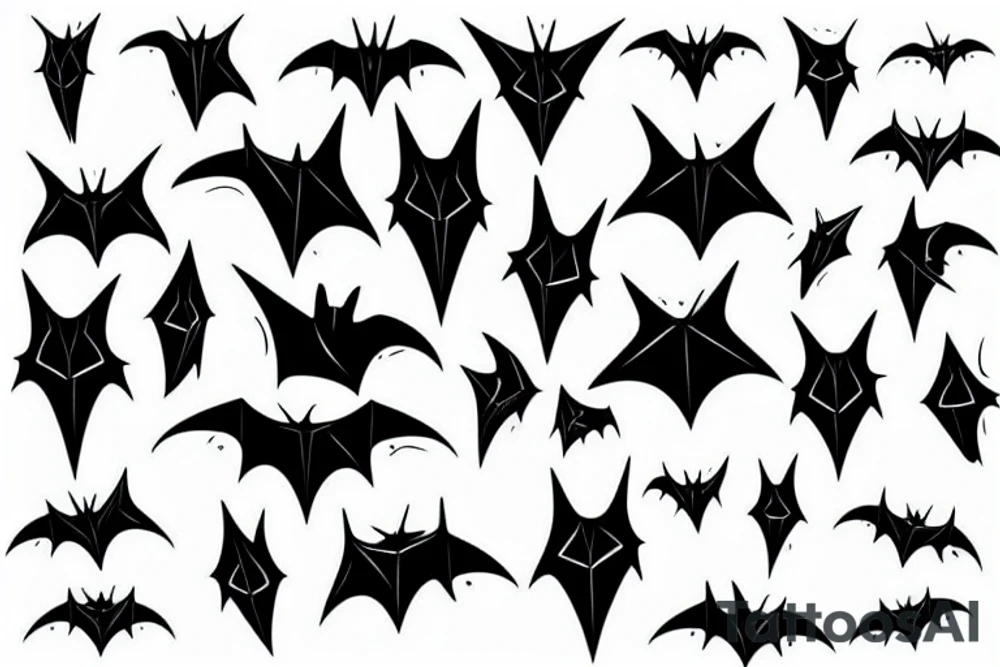 Hanging bat tattoo idea