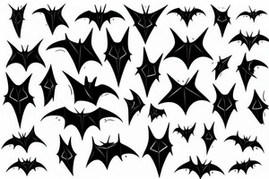 Hanging bat tattoo idea
