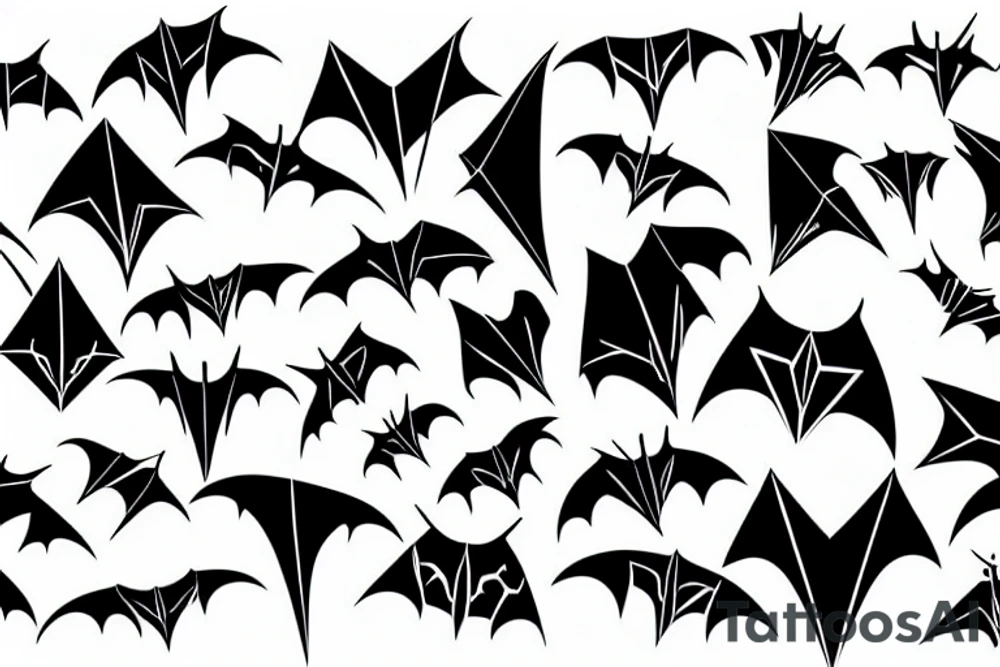 Hanging bat tattoo idea