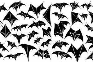 Hanging bat tattoo idea