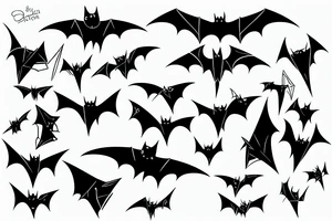 Hanging bat tattoo idea