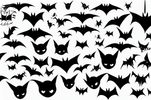 Hanging bat tattoo idea