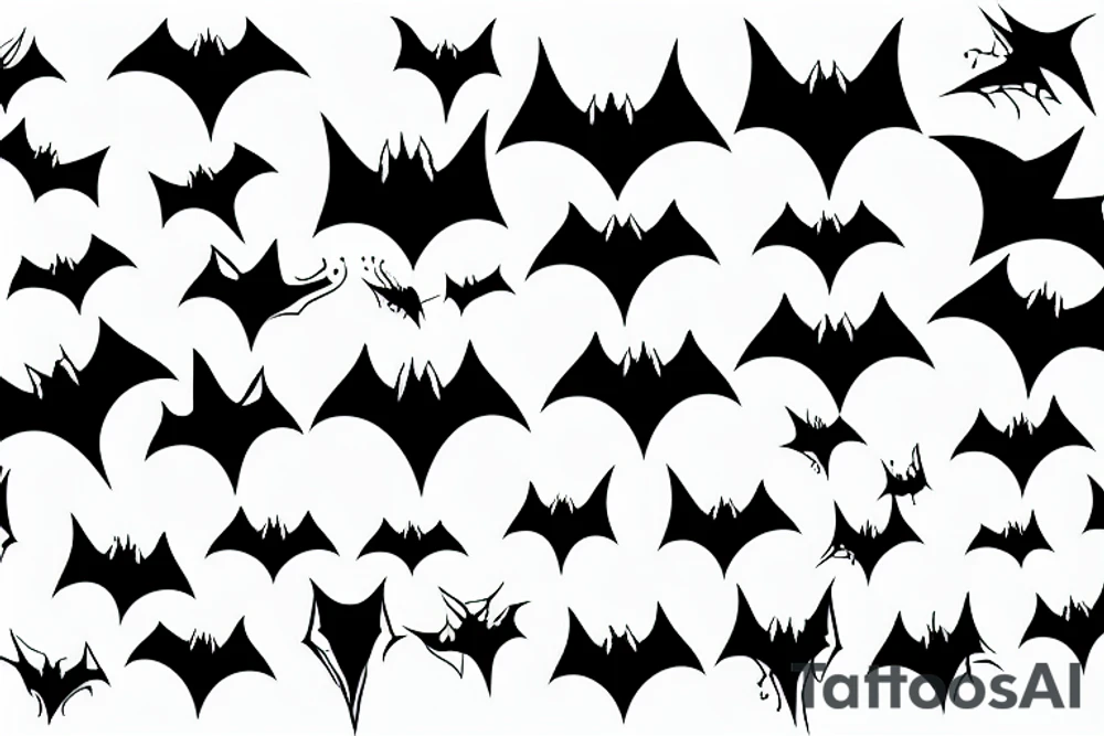 Hanging bat tattoo idea