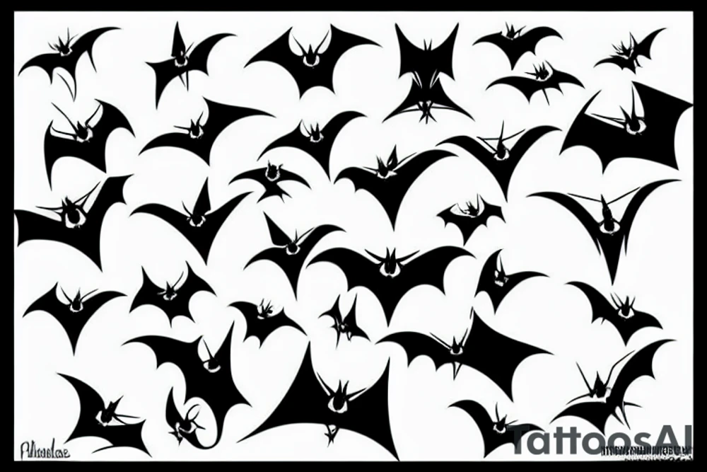 Hanging bat tattoo idea