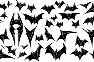 Hanging bat tattoo idea