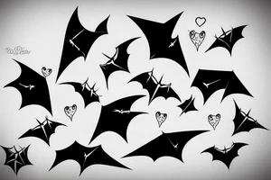 Hanging bat tattoo idea