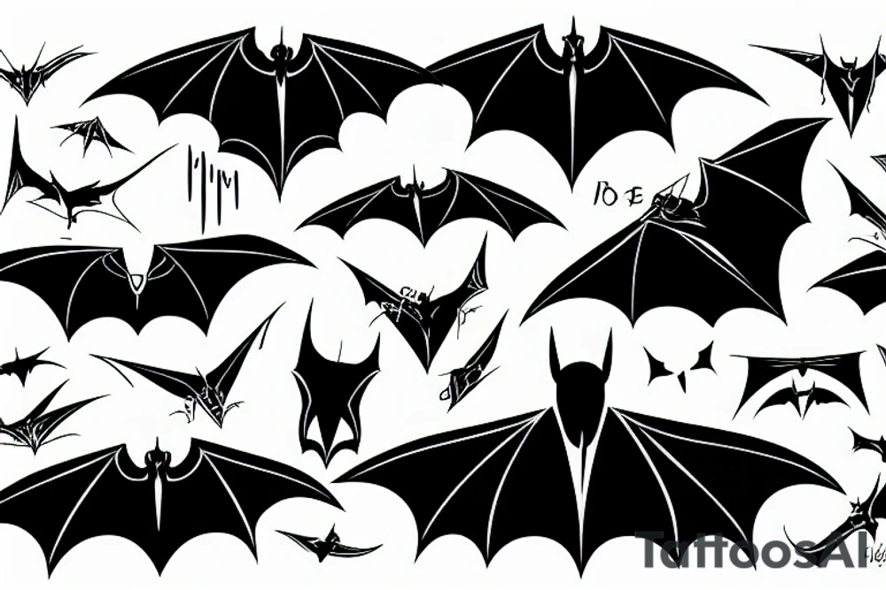 Hanging bat tattoo idea