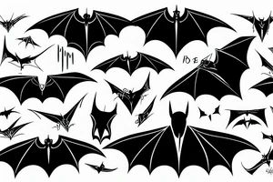 Hanging bat tattoo idea