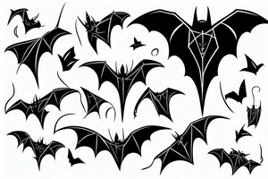 Hanging bat tattoo idea