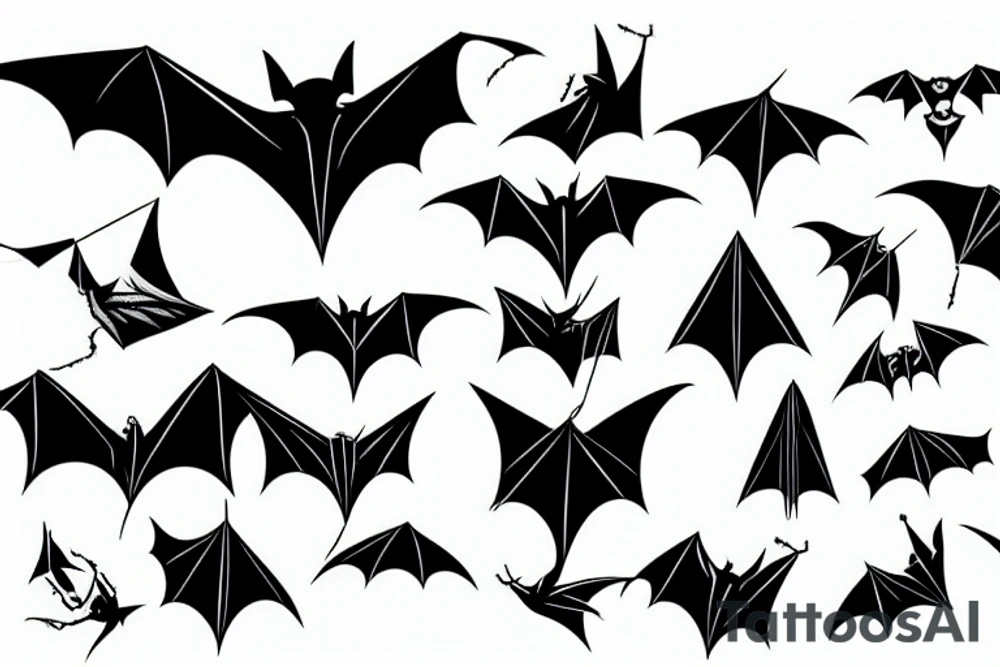Hanging bat tattoo idea