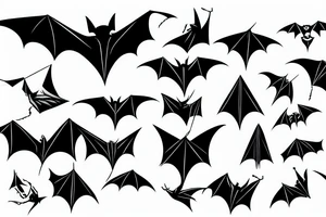 Hanging bat tattoo idea