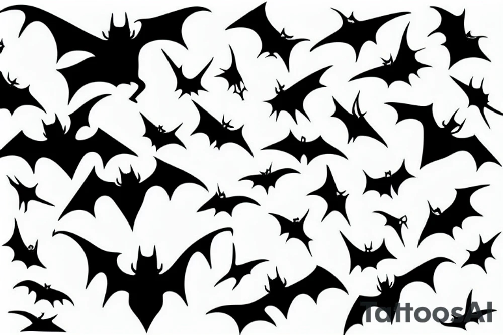 Hanging bat tattoo idea