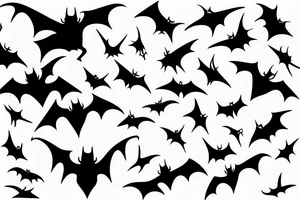 Hanging bat tattoo idea