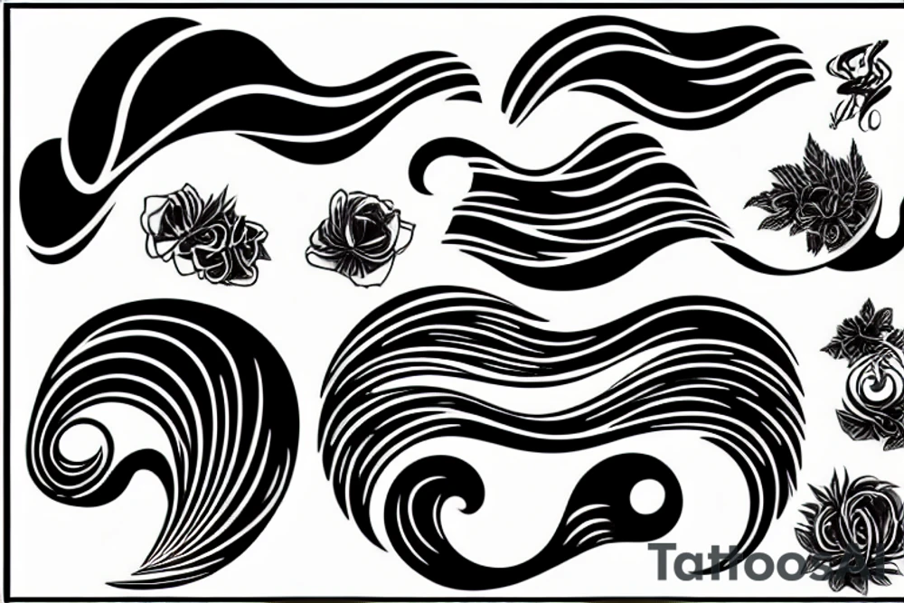 A simple wave tattoo idea