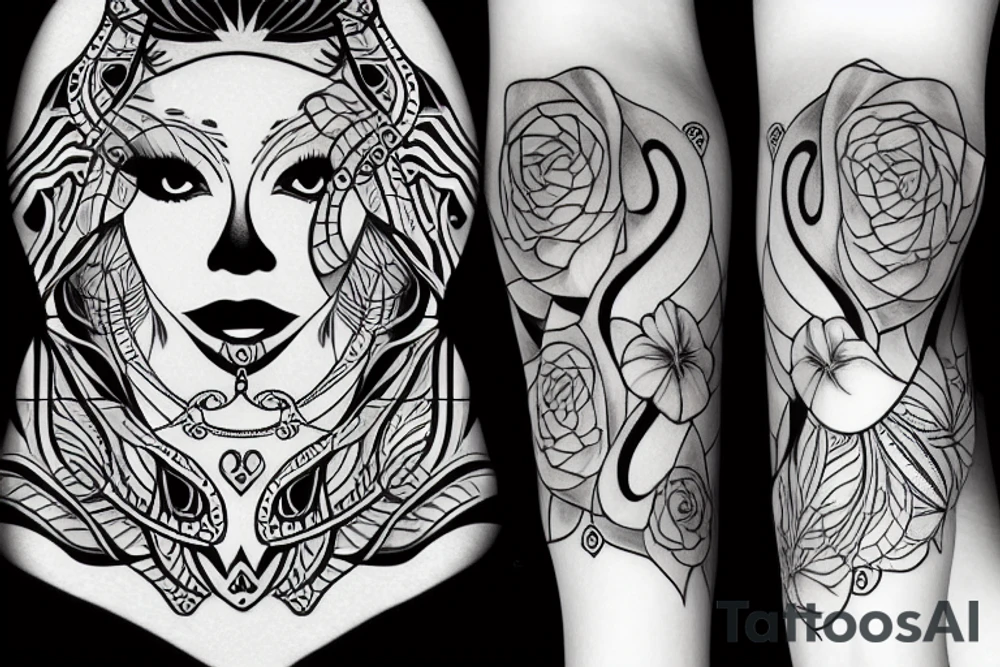 beautiful girl tattoo idea