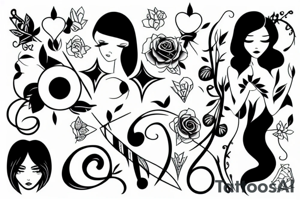 beautiful girl tattoo idea