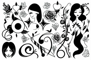 beautiful girl tattoo idea