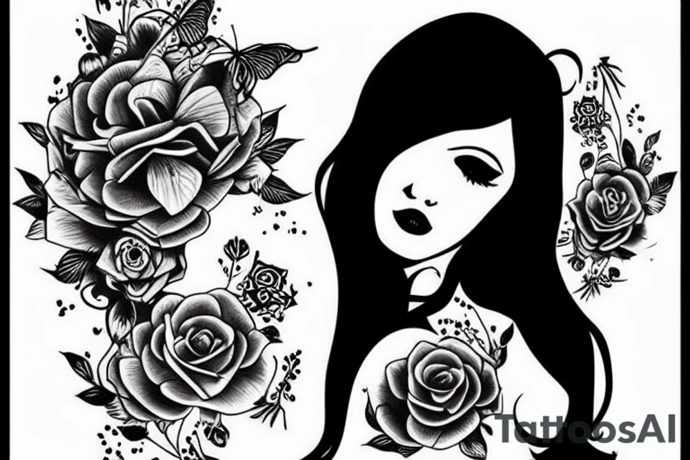 beautiful girl tattoo idea