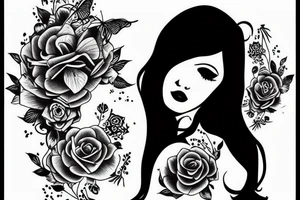 beautiful girl tattoo idea
