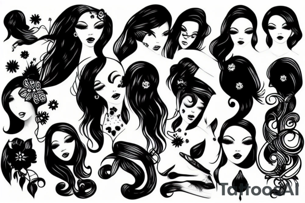 beautiful girl tattoo idea