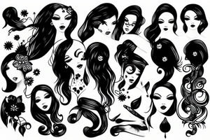 beautiful girl tattoo idea