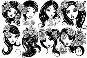 beautiful girl tattoo idea