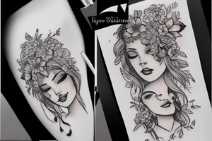 beautiful girl tattoo idea