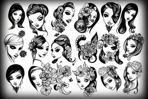 beautiful girl tattoo idea