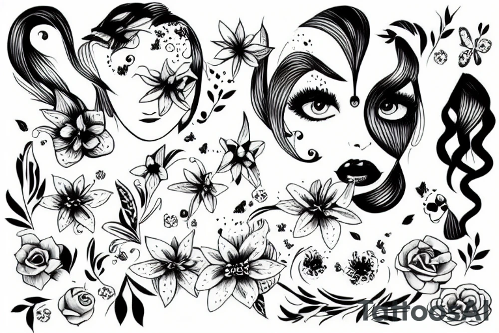 beautiful girl tattoo idea