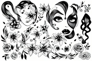 beautiful girl tattoo idea