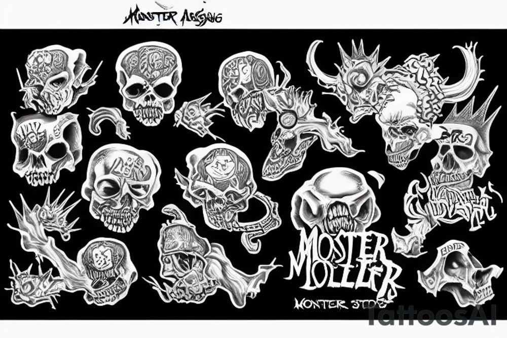 monster hail to king tattoo idea