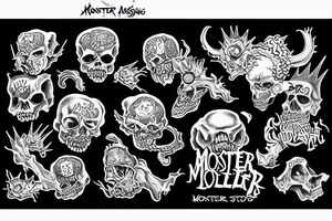 monster hail to king tattoo idea