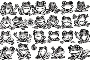 a cute frog tattoo idea