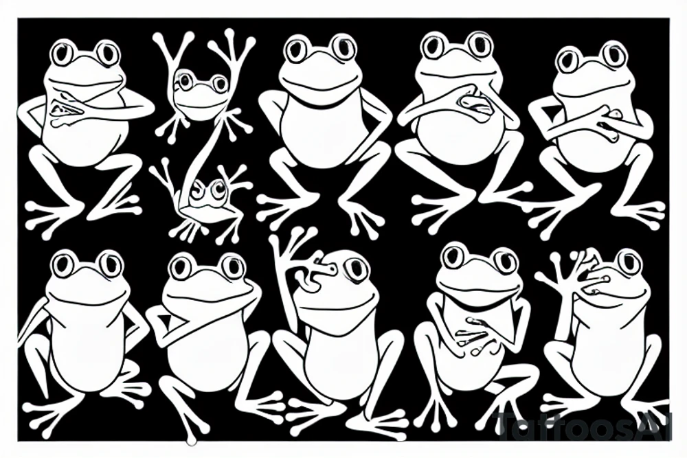 a cute frog tattoo idea