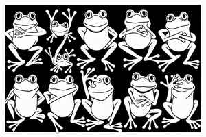 a cute frog tattoo idea