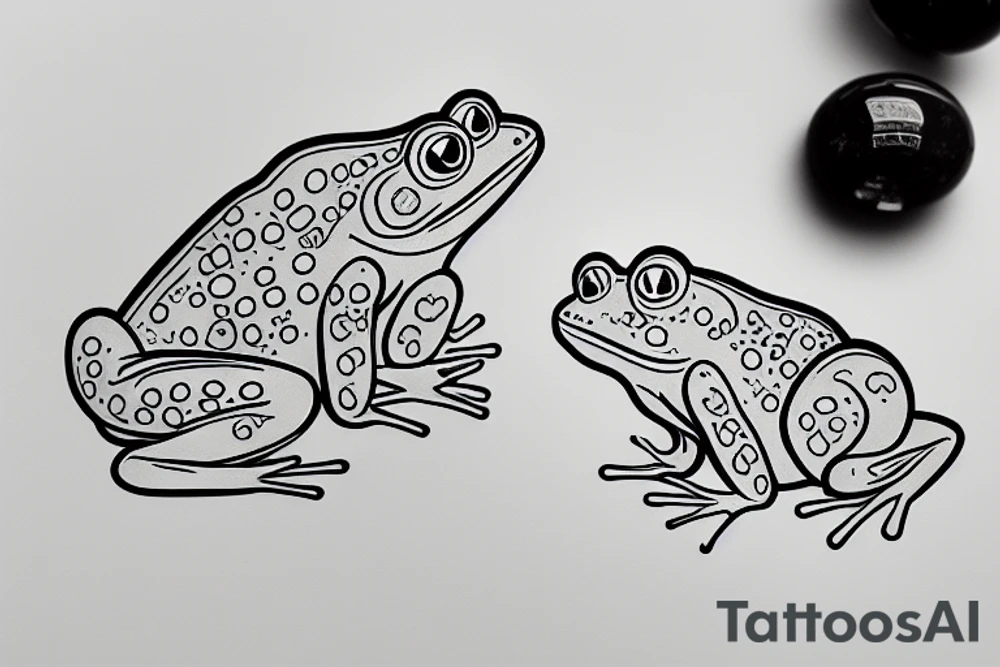 a cute frog tattoo idea