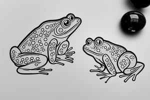 a cute frog tattoo idea