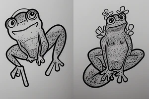 a cute frog tattoo idea