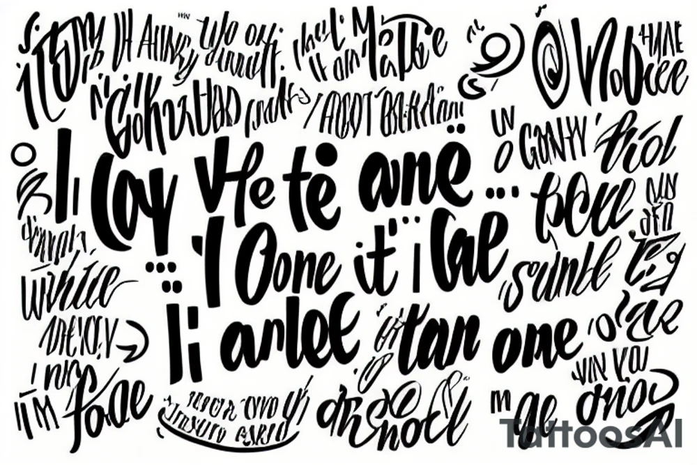My favorite quote "I'll be gone in a day or two" wrapping around my body tattoo idea