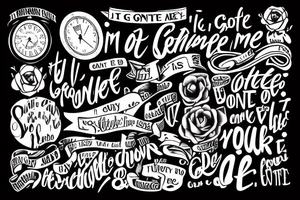 "I'll be gone in a day or two" wrapping around my body tattoo idea