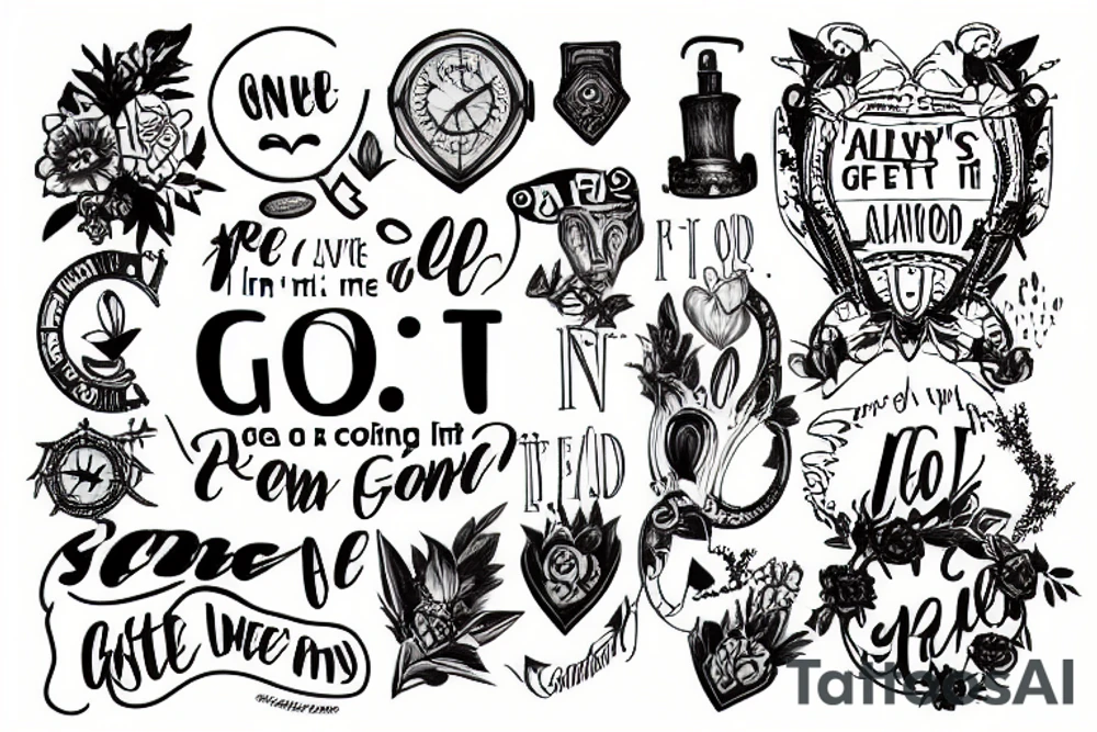 "I'll be gone in a day or two" wrapping around my body tattoo idea