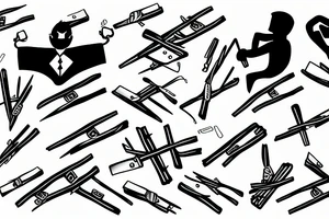 clothespin man tattoo idea