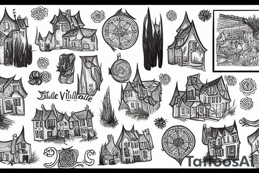 Map of village tattoo idea