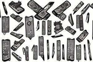clothespin man tattoo idea