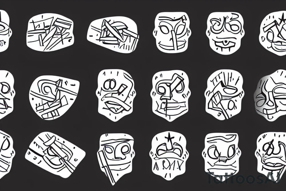 clothespin man tattoo idea