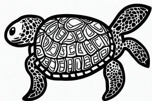 slow turtle tattoo idea