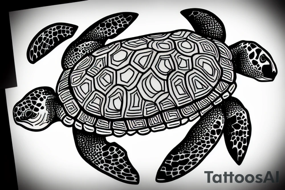 slow turtle tattoo idea