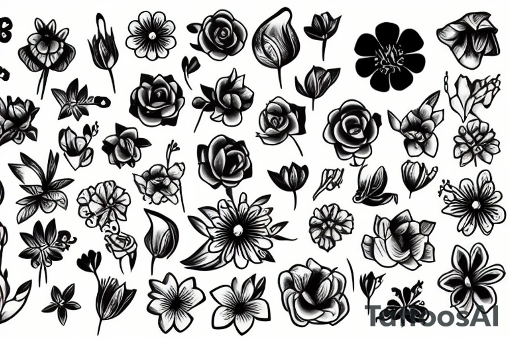 flowers tattoo idea
