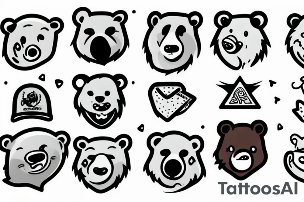 bear and potatos tattoo idea