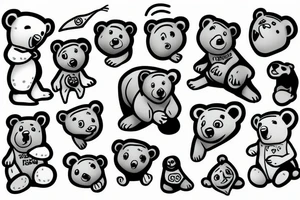 bear and potatos tattoo idea